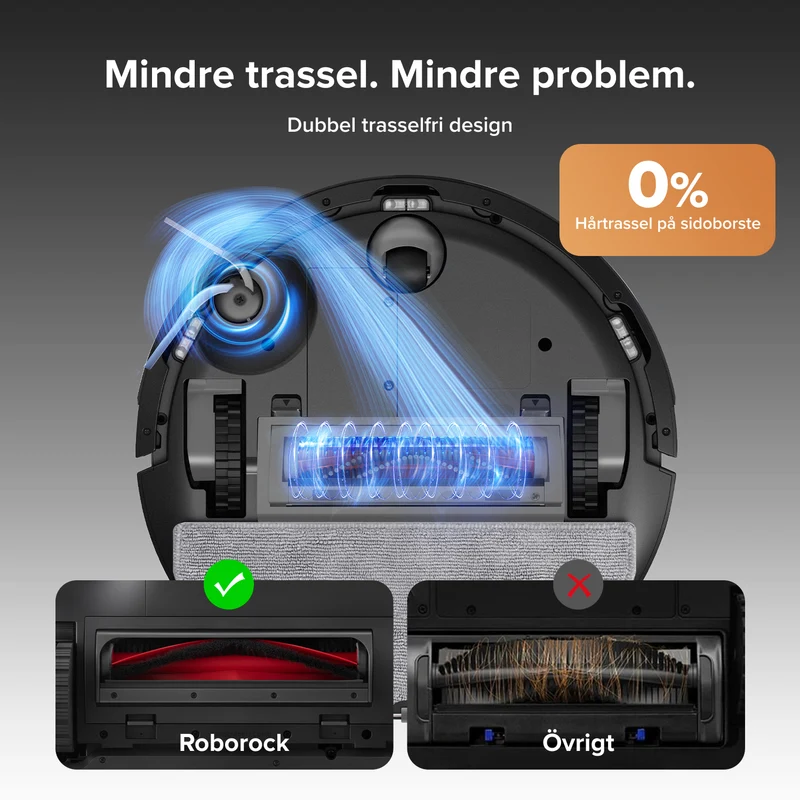 Roborock Q10 S5+ robotdammsugare med automatisk tömningsstation och 2 extra dammpåsar – Uppgraderad version av Q8 Max+