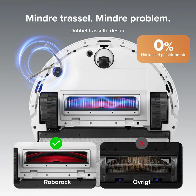 Roborock Q10 S5+ robotdammsugare med automatisk tömningsstation och 2 extra dammpåsar – Uppgraderad version av Q8 Max+