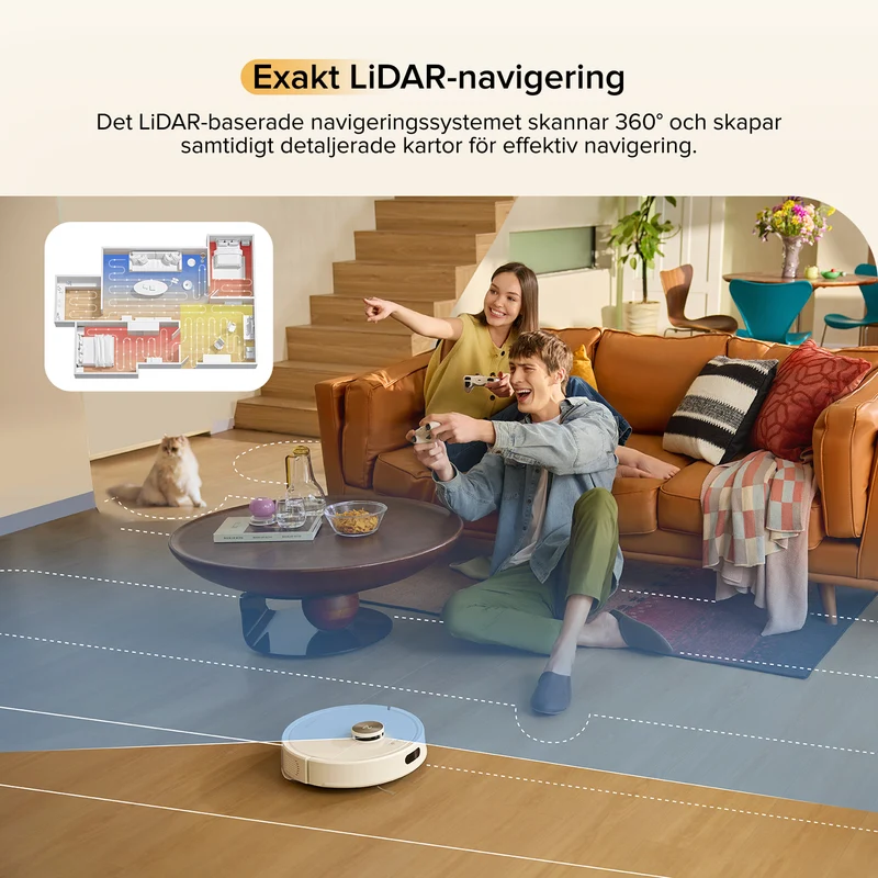 Roborock Q7 M5 Set robotdammsugare – Uppgraderad version av Q7 Max