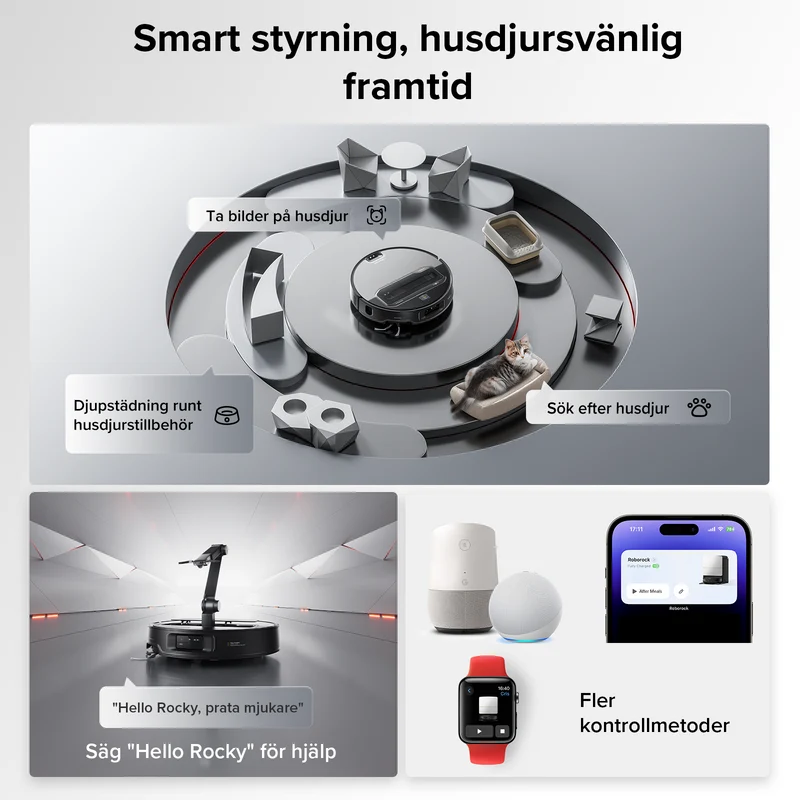 Roborock Saros Z70 robotdammsugare med OmniGrip™ mekanisk arm