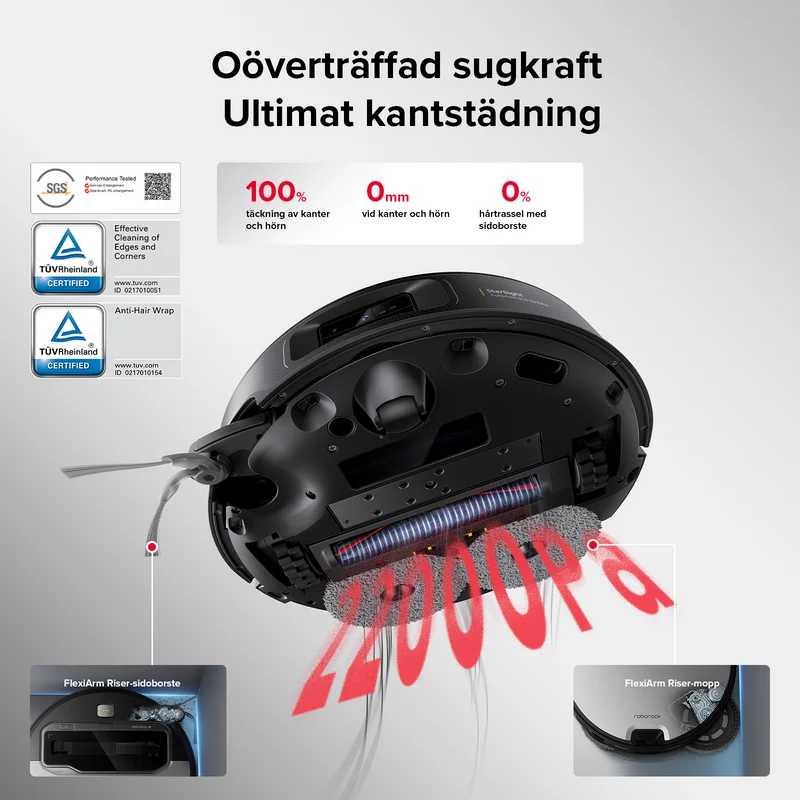 Roborock Saros Z70 robotdammsugare med OmniGrip™ mekanisk arm