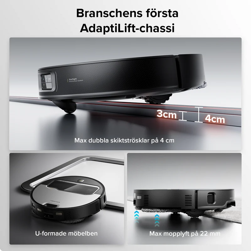 Roborock Saros Z70 robotdammsugare med OmniGrip™ mekanisk arm