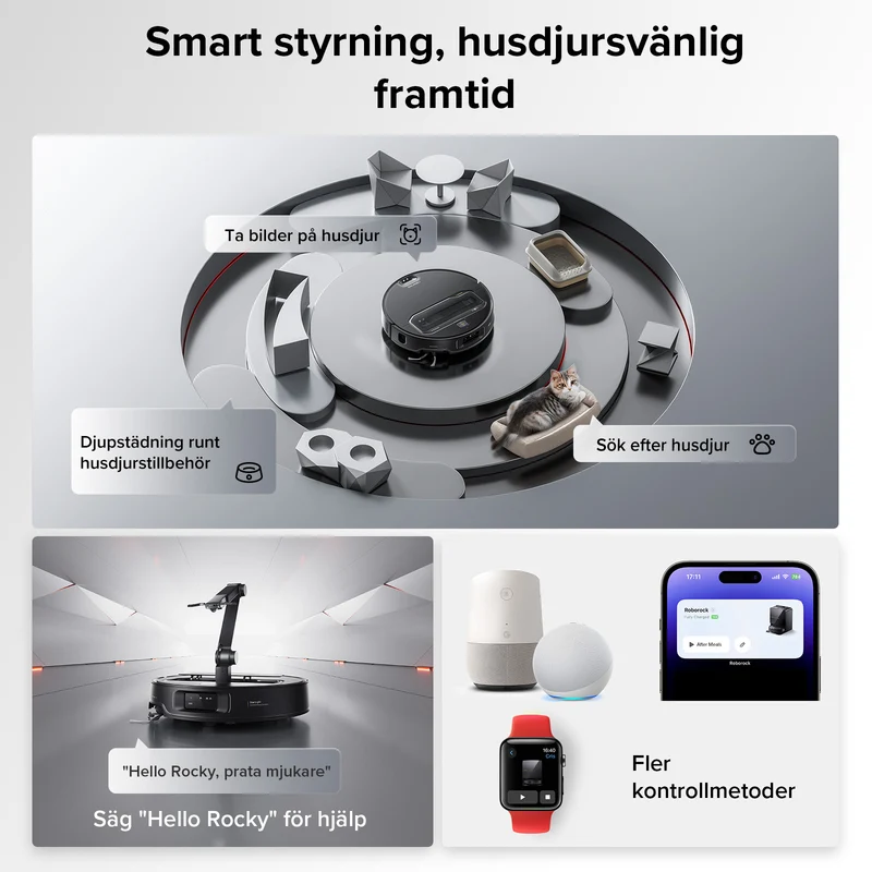 Roborock Saros Z70 robotdammsugare med OmniGrip™ mekanisk arm