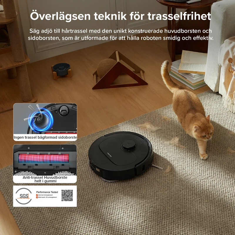 Roborock QV 35A robotdammsugare-set med multifunktionell dockningsstation (inkluderar 2 extra dammpåsar)