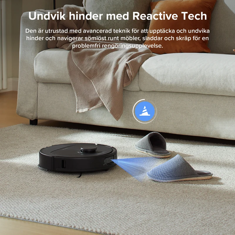Roborock QV 35A robotdammsugare-set med multifunktionell dockningsstation (inkluderar 2 extra dammpåsar)