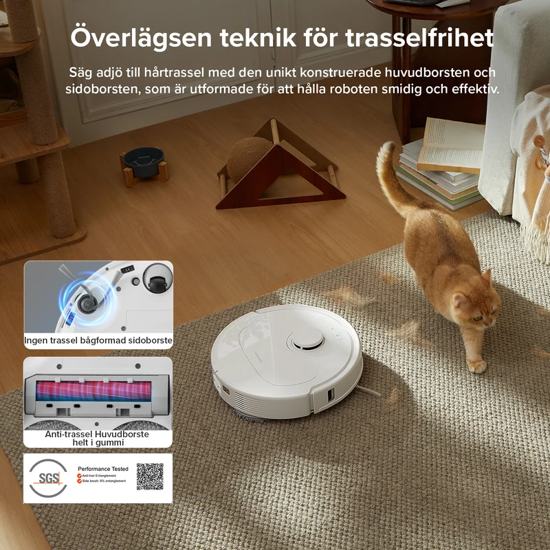 Roborock QV 35A robotdammsugare-set med multifunktionell dockningsstation (inkluderar 2 extra dammpåsar)