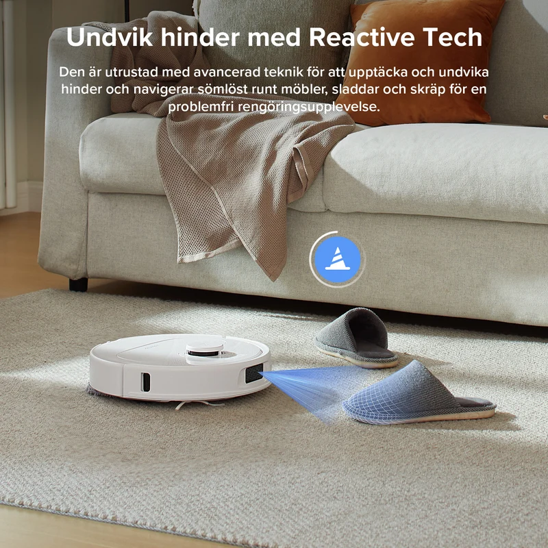 Roborock QV 35A robotdammsugare-set med multifunktionell dockningsstation (inkluderar 2 extra dammpåsar)