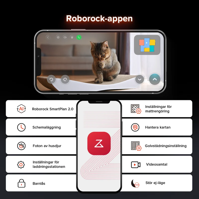 Roborock Saros 10R robotdammsugare och multifunktionell laddningsstation 4.0