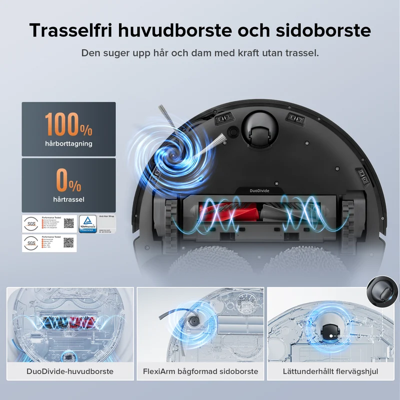 Roborock Qrevo Edge S5A(Qrevo Edge 5V1) robotdammsugare (förbättrad av Qrevo Pro) med multifunktionell dockningsstation 3.0
