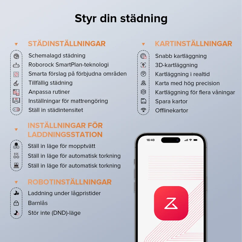 Roborock Qrevo Edge S5A(Qrevo Edge 5V1) robotdammsugare (förbättrad av Qrevo Pro) med multifunktionell dockningsstation 3.0