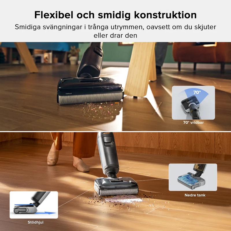 Roborock F25 LT våt- och torrdammsugare – Uppgraderad version av Flexi Lite