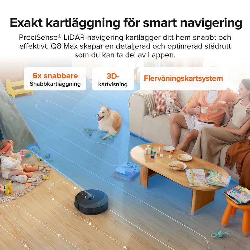 Roborock Q8 Max robotdammsugare och mopp