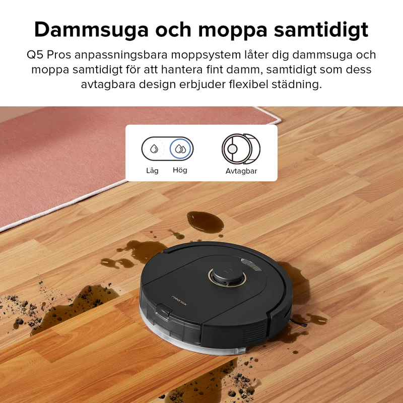Roborock Q5 Pro robotdammsugare och mopp