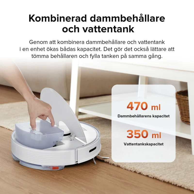 Roborock Q7 Max+ robotdammsugare med Auto-Empty Dock Pure
