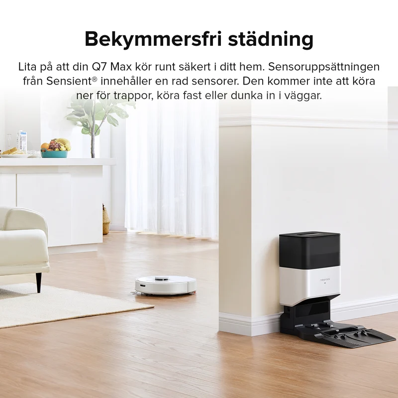 Roborock Q7 Max+ robotdammsugare med Auto-Empty Dock Pure