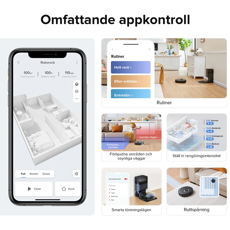 Roborock Q7 Max+ robotdammsugare med Auto-Empty Dock Pure