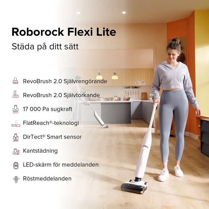 Roborock Flexi Lite Våt- och Torrdammsugare