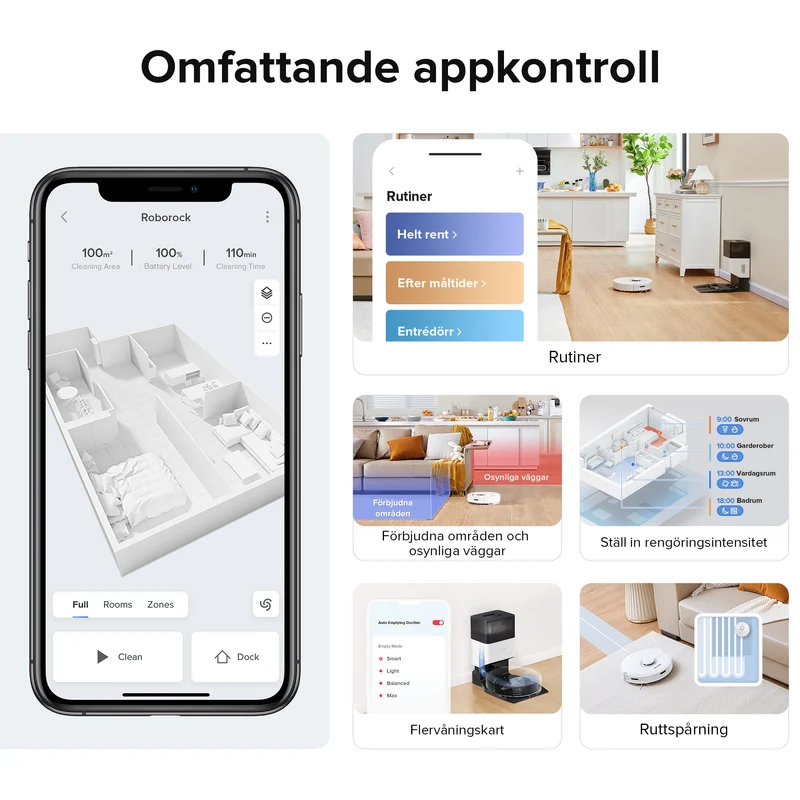 Roborock Q7 Max robotdammsugare och mopp med 4200 Pa sugkraft