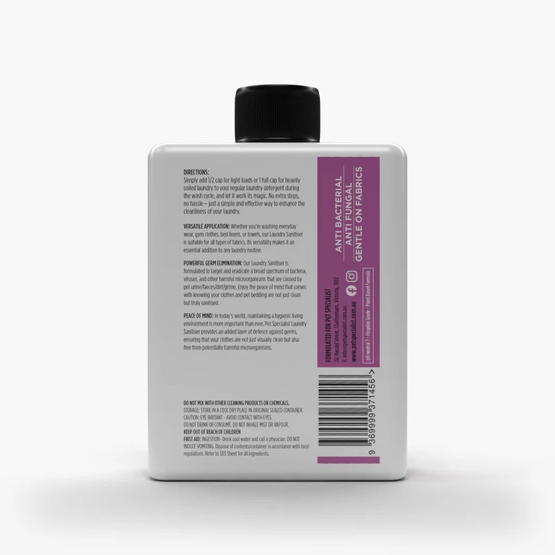 Effective Laundry Sanitiser for Pet Owners by Pet Specialist