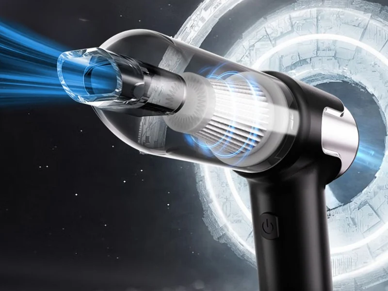 Sladdlös dammsugare för bil och hem – 120 W Turbo med 6 munstycken och blåsfunktion