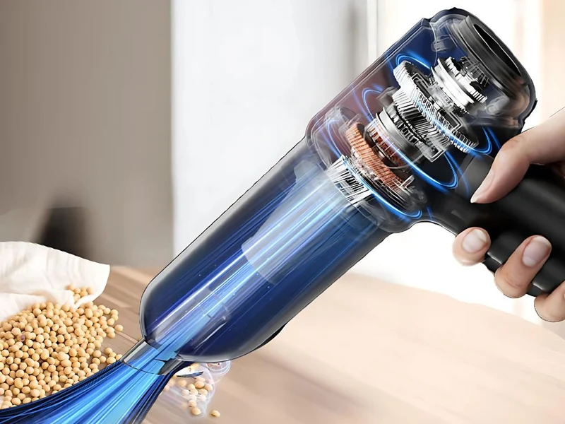 Sladdlös dammsugare för bil och hem – 120 W Turbo med 6 munstycken och blåsfunktion
