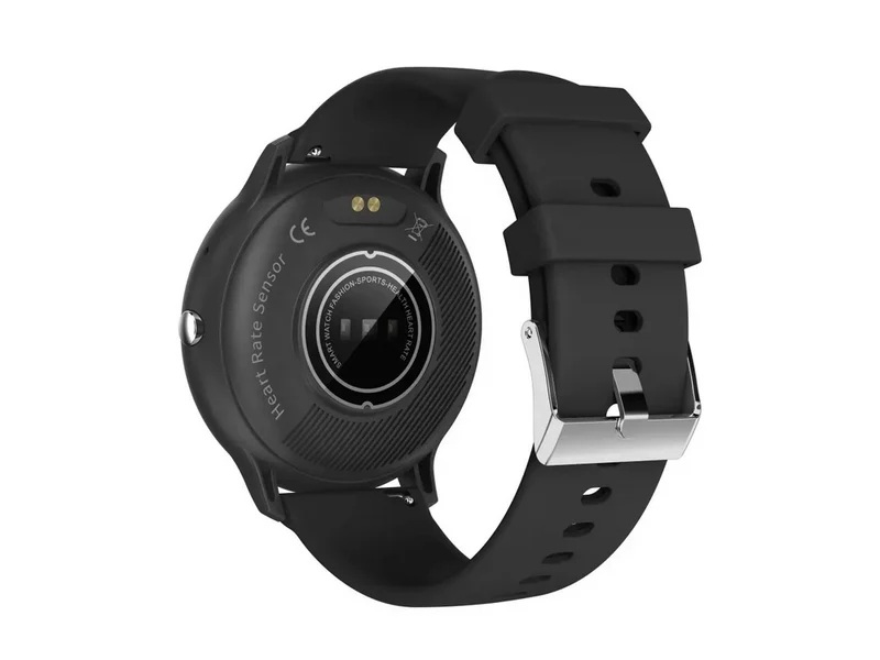 Smartklocka för herr & dam – Svart silikonarmband, Bluetooth & Samtalsfunktion