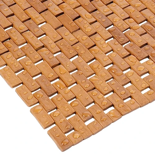Badrumsmatta bambu 80x50 cm – Halkfri och vattenavvisande för duschkabin och tvättställ