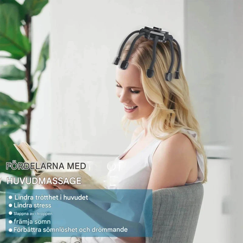 CalmNest - Trådlös Elektrisk Huvudmassager för Avkoppling & Välbefinnande