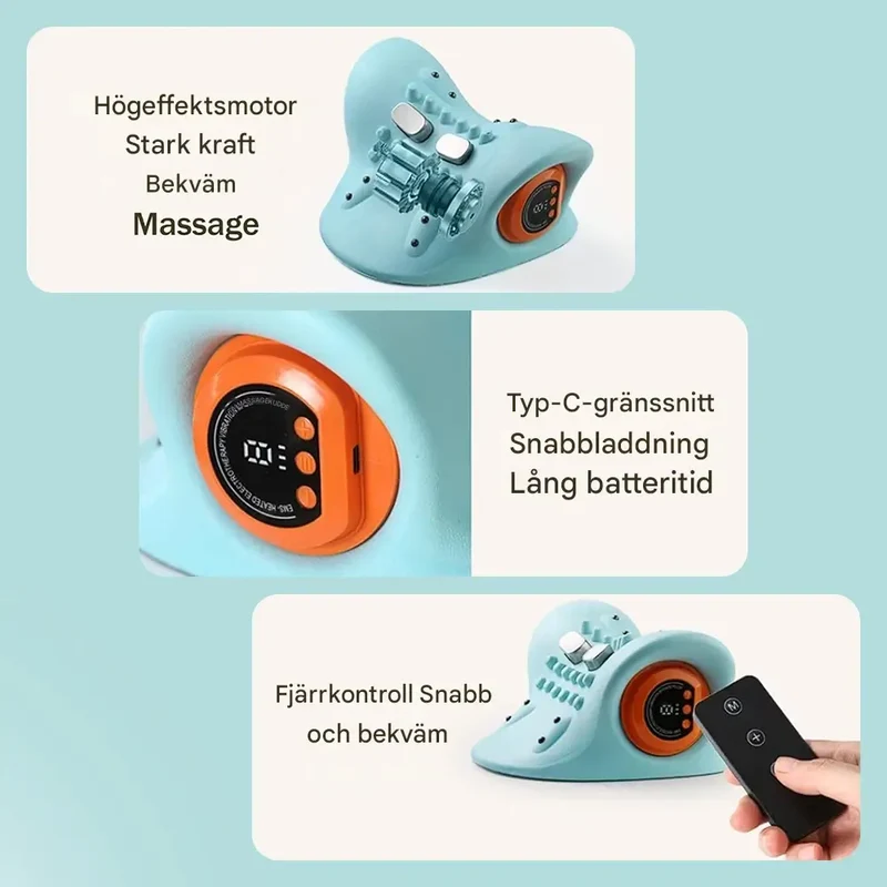 ThermaEase - Elektrisk Nackmassagekudde med Värme och EMS-teknologi