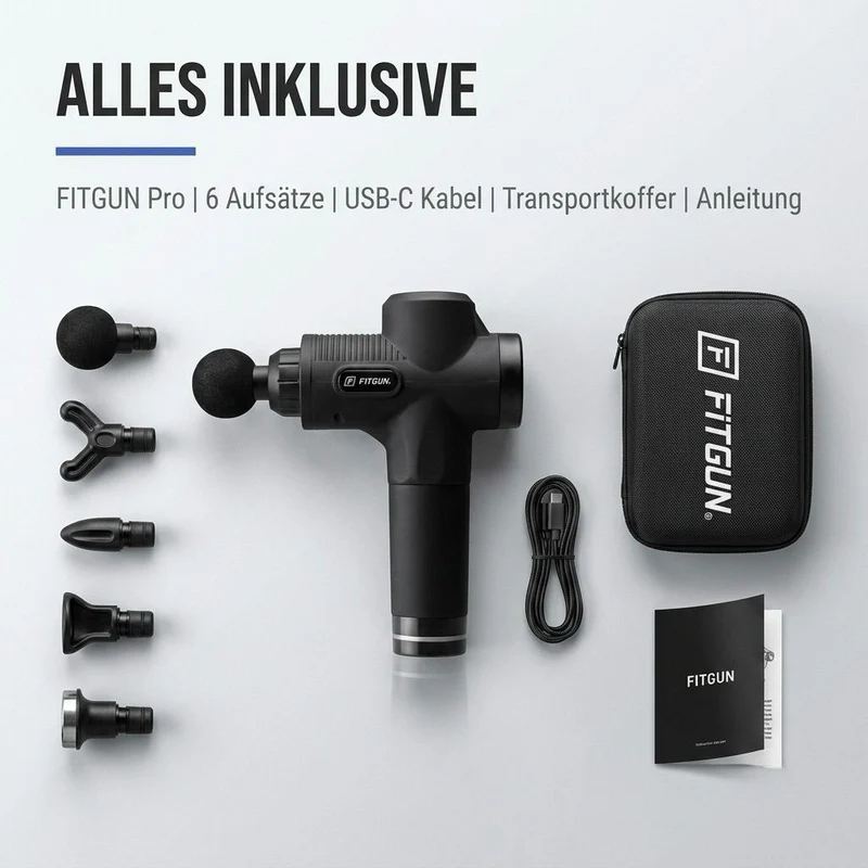 Massageapparat med 30 hastigheder, 6 hoveder og 6 timers batterilevetid