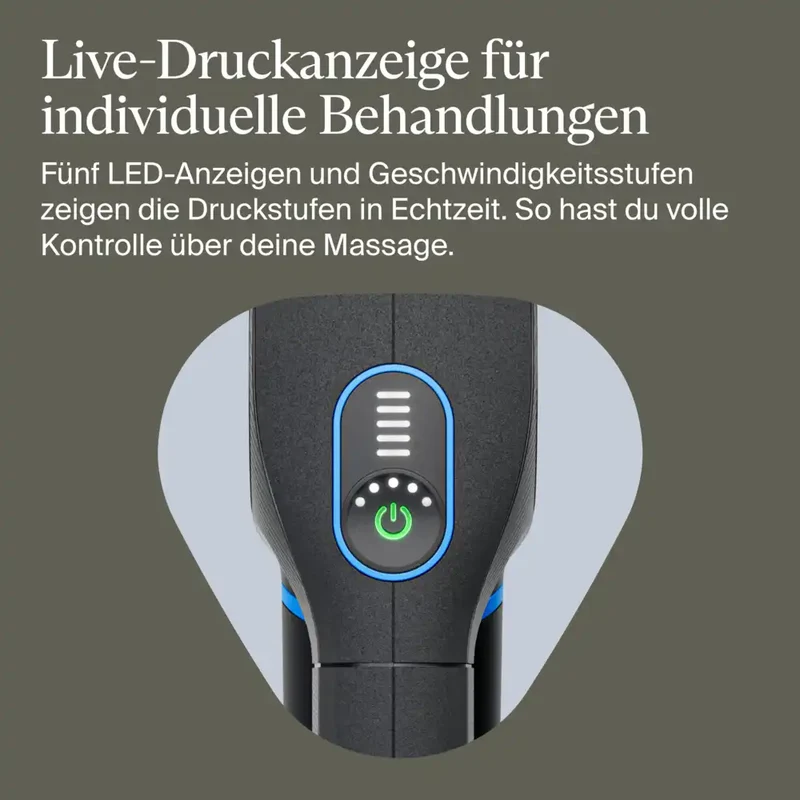 Massagepistol til dybdegående massage med 5 hastighedsindstillinger