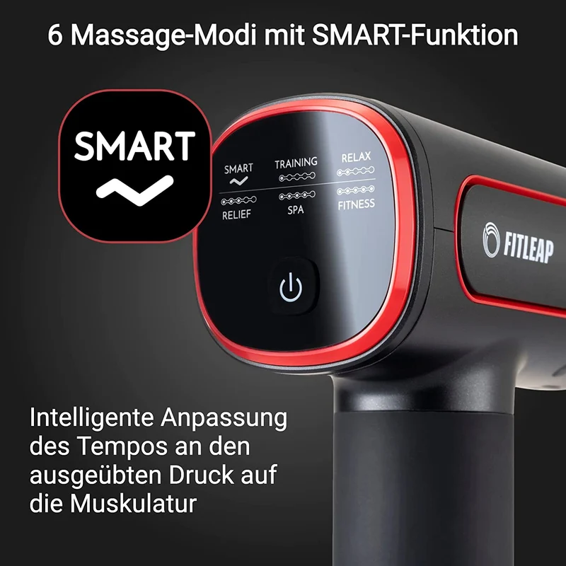 Massagepistol med 6 vedhæftninger og 6 massagemuligheder