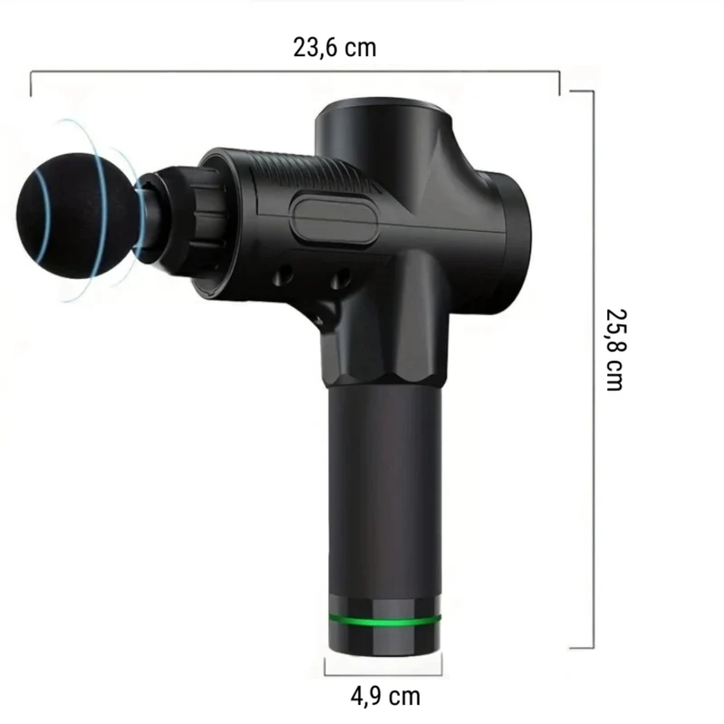 Massagepistol - Dybtgående massageapparat med 30 intensitetsniveauer og stille motor til muskler og fascia