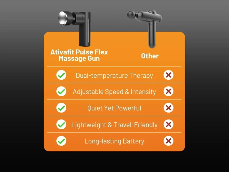 Massagepistol med metalhoved til varme- og kuldeterapi for muskelafslapning
