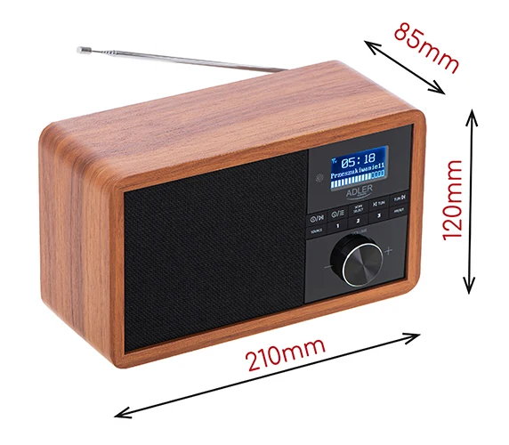 Trådlös radio med DAB+, Bluetooth och larm
