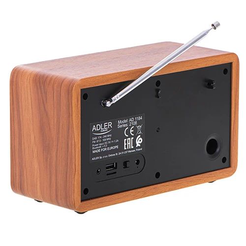 Trådlös radio med DAB+, Bluetooth och larm