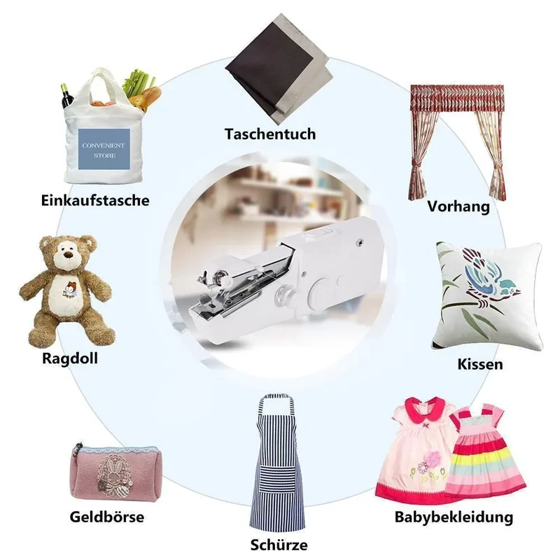 Trådløs Mini Håndsyersmaskine til hurtige reparationer – til gardiner, tasker & søm