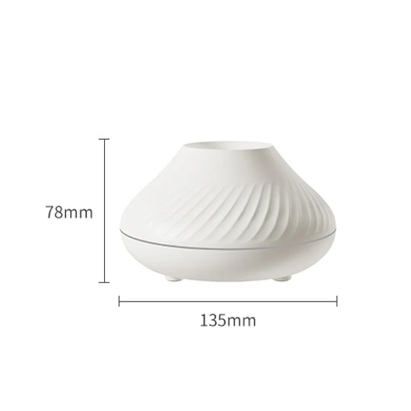 Bærbar luftfugter med flammeeffekt | 130 ml aroma-diffuser med LED-nattelys