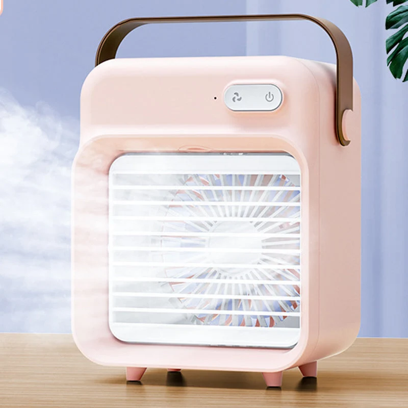 Bærbar Mini Ventilator med Sprayfunktion | Genopladelig 2400 mAh | 3 Hastigheder