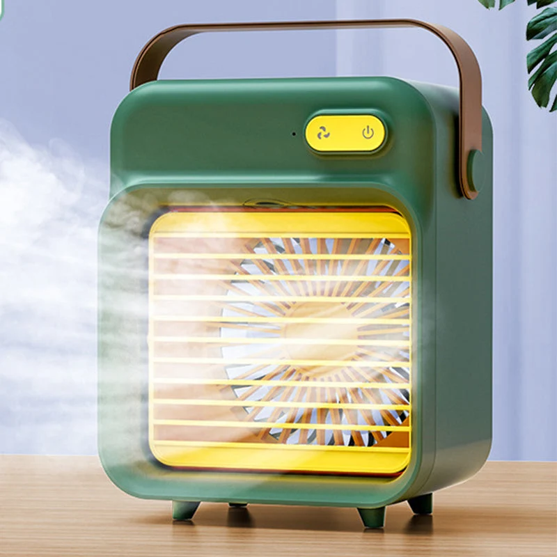 Bærbar Mini Ventilator med Sprayfunktion | Genopladelig 2400 mAh | 3 Hastigheder