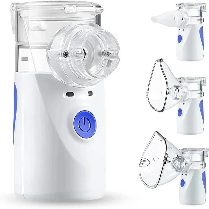 Bærbar inhalator med mesh-teknologi | Stille ultralydsfordeler med maske, mundstykke og USB-drift