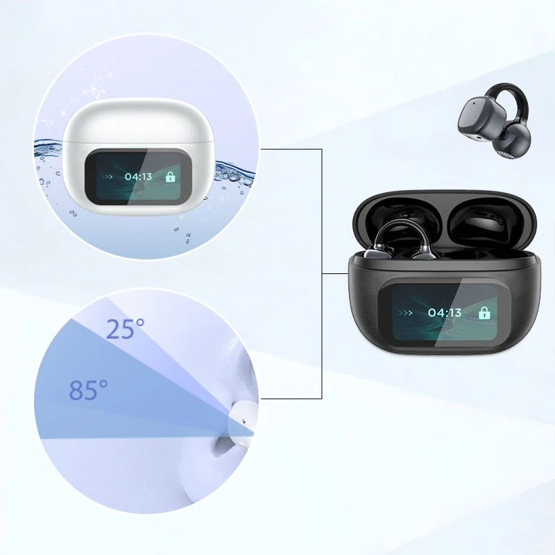 Oversættelses høretelefoner | Open-ear design med realtidsoversættelse & 4-8 timers batterilevetid til rejser og hverdag
