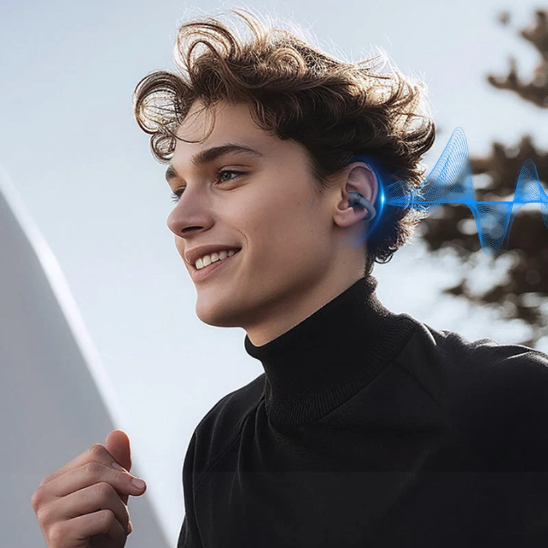 Oversættelses høretelefoner | Open-ear design med realtidsoversættelse & 4-8 timers batterilevetid til rejser og hverdag