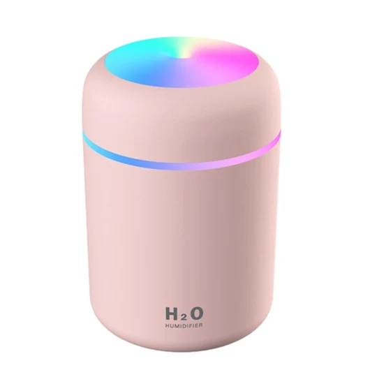 Ultrasonisk luftfugter 300 ml | Stille model med LED-belysning og automatisk slukning