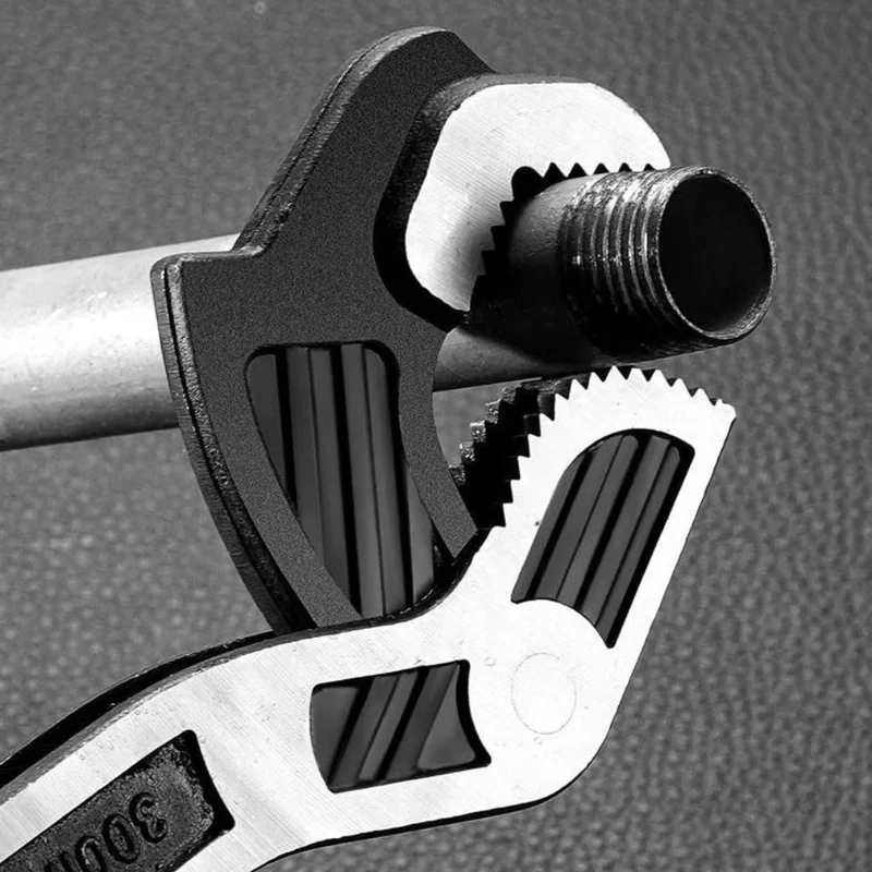Universal Nøgle MultiGrip Pro | Selvadapterende til Skruer & Møtrikker | Anti-Skrid Håndtag, Chrom-Vanadium Stål, 1+1 Gratis