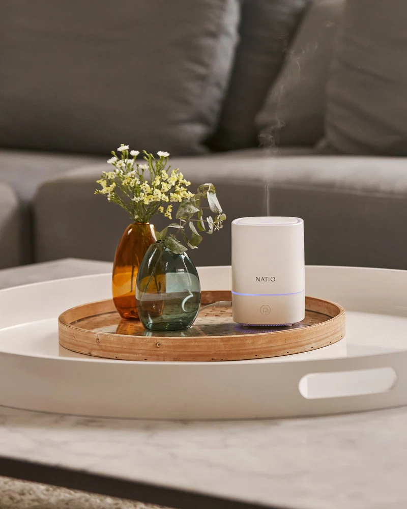 Bærbar ultralyds aromadiffusor til æteriske olier med automatisk slukning og op til 6 timers drift