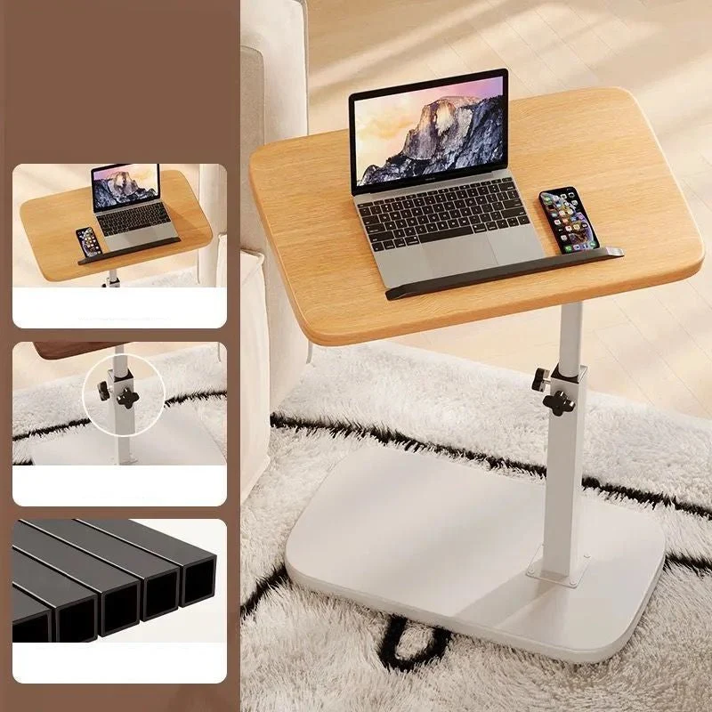 Højdejusterbart laptopskrivebord med hjul og 360° rotation | 45–80 cm | Max 30 kg