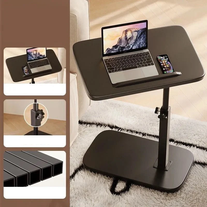 Højdejusterbart laptopskrivebord med hjul og 360° rotation | 45–80 cm | Max 30 kg
