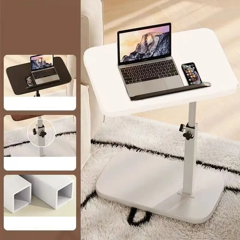 Højdejusterbart laptopskrivebord med hjul og 360° rotation | 45–80 cm | Max 30 kg
