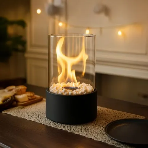 Biopejs för Bord och Terrass – Fristående Bioetanolkamin med Glas